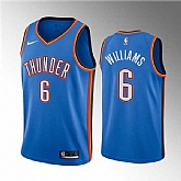 Oklahoma City Thunder #6 Jaylin Williams Blue Icon Edition Stitched Basketball Jersey Dzhi,baseball caps,new era cap wholesale,wholesale hats